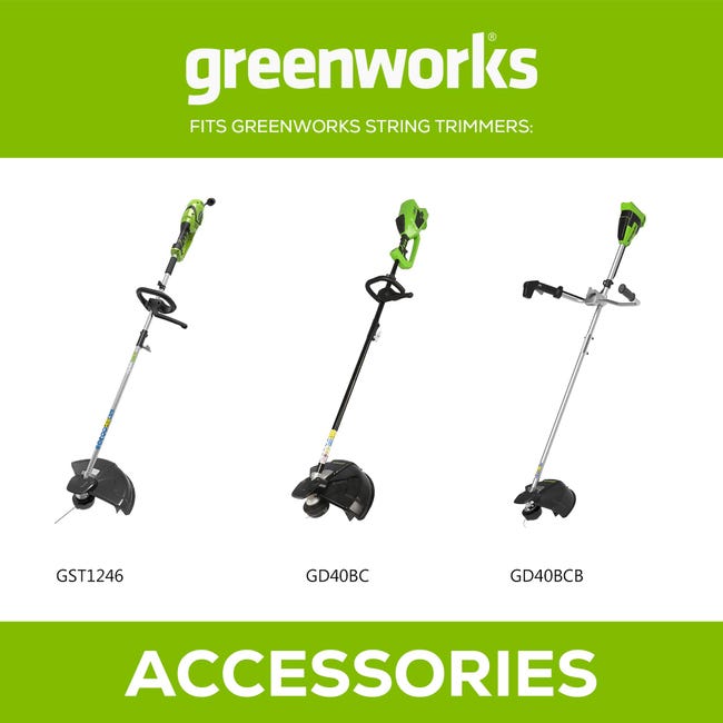 Greenworks Filo per Tagliabordi 2926607, Diametro del Filo di 2mm, 20m di Filo per Greenworks Tagliabordi GST1246 GD40BC GD40BCB Serie